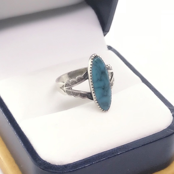 🔥SOLD 925 Vintage Turquoise Southwestern Ring - Picture 3 of 8